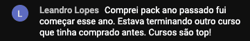 Print original do depoimento de aluno 7